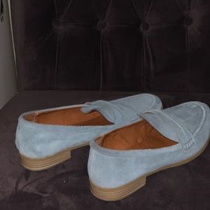 Baby Blue Suede Loafer